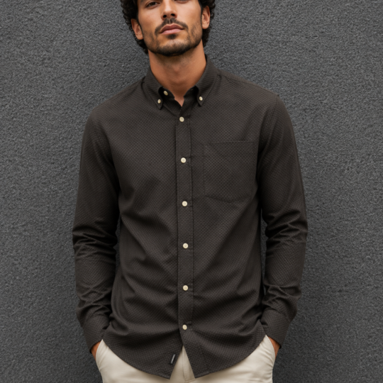 Textured Premium Black Shirt