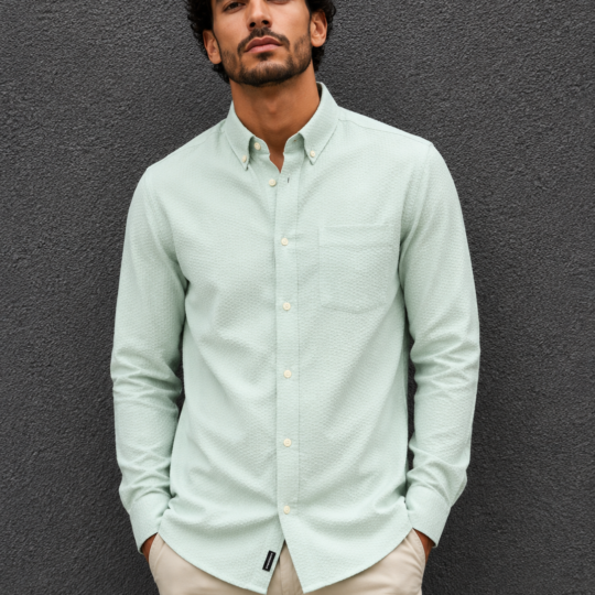 Textured Premium Light Pista Shirt