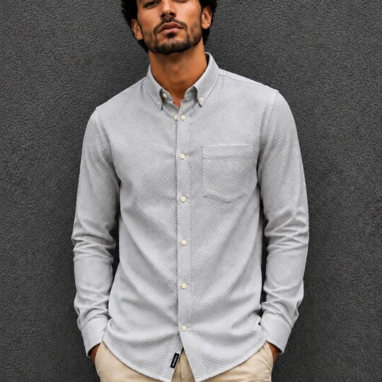 Textured Premium Ash Shirt