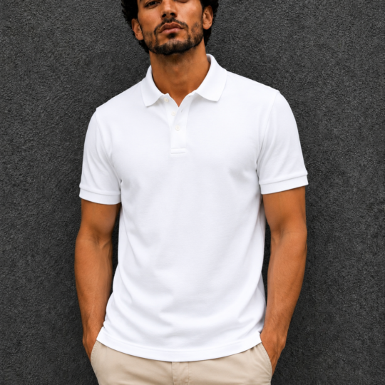 Polo T-Shirt – Premium Cotton | Regular Fit | White